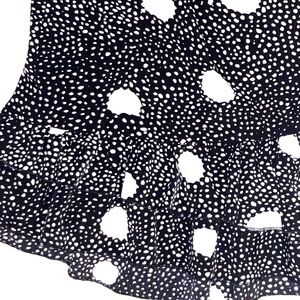 Nasty Gal Black and White Dot A-Line Skirt